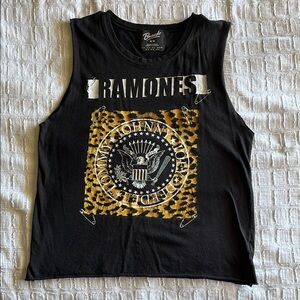Black Ramones Graphic Tank Top